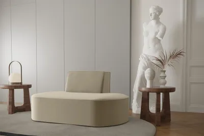Produktbild von Sessel Designersessel MILOT in Stoff Opera Velvet Beige