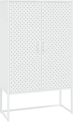 Image de vidaXL Highboard blanc 80x35x135 cm acier