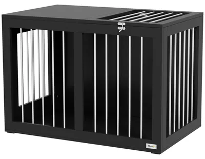Produktbild von PawHut Hundekäfig, Haustierkäfig, Hundehütte, Hundebox Hundehaus, Schwarz