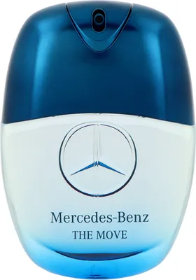 A product shot of a Mercedes-Benz The Move fragrance bottle.