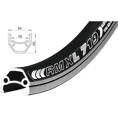 Produktbild von Felge Remerx Dragon L-719 – 622-19 1 Niete 32 Löcher schwarz (28/29)