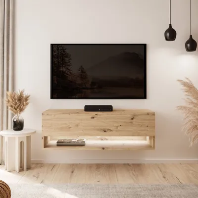 Produktbild von RTV Wandschrank CALANTE LOFT mit LED-Beleuchtung Artisan Eiche