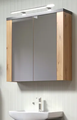 Produktbild von Spiegelschrank "Chase" Artisan Eiche, Badschrank 79 cm inklusive LED Beleuchtung