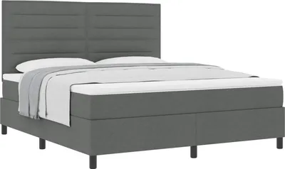 Produktbild von Boxspringbett mit Matratze Dunkelgrau 180 x 200 cm Stoff