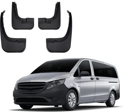Image de Bavettes Garde-Boue Jeu De 4 Pcs Pour Mercedes Vito W447 2014-2020 4pcs, Lavable, Facile é Assembler, Durable, 2 Avant + 2 Arriére
