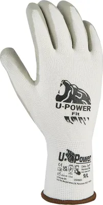 Produktbild von U-Power Fit Sicherheits-Arbeitshandschuhe Nylon-Nitril Weiß 11/XXL 144 Stück
