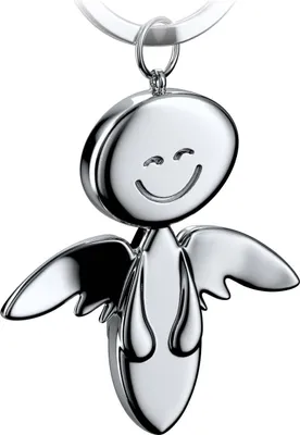 Produktbild von FABACH Schutzengel Schlüsselanhänger Smile - Edler Engel Anhänger aus Metall - Geschenk Glücksbringer Auto Führerschein - Fahr vorsichtig