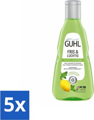 Productafbeelding van Guhl - Shampoo - Fris en luchtig - 250 ml - Voordeelverpakking - 5 stuks
