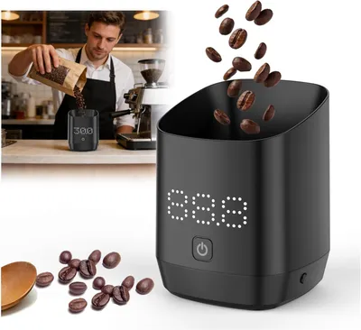 Produktbild von Kaffeedosierbecher und Waage, 0,1 g, Digitaler Kaffeebohnen-Dosierbecher für Espresso mit LED-Skala, hochpräziser Kaffeemesser