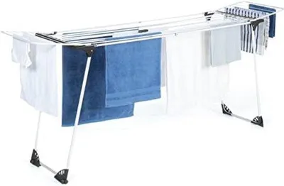 Obrázek produktu pro Sušák na prádlo, ultrašedý a bílý, výsuvný, skládací, 50 cm