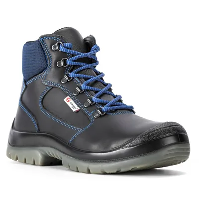 Produktbild von Sixton Sicherheits-Schnürstiefel ILLINOIS S3 SRC nach EN 20345:2011 Farbe: schwarz/blau schwarz Größe 40