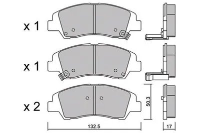 Produktbild von AISIN Bremsbeläge Satz Vorne Bremsklötze für HYUNDAI i10 (PA) BPHY-1013