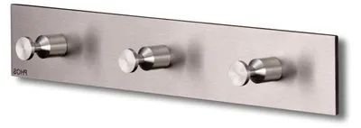 Produktbild von Hakenleiste aus Edelstahl mit 3 Haken, 30 cm