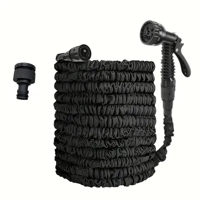 Produktbild von Flexibilná záhradná hadica sa rozširuje až na 7,5 m s rozprašovacou tryskou 7v1 a adaptérom - rozťahovacia hadica na vodu, bez zalomenia, šetrí miesto, záhradné príslušenstvo