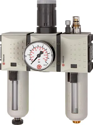Produktbild von Riegler Wartungseinheit 3-tlg. »FUTURA«, PC, BG 2, G 1/2, 0,5 - 8 bar, HA