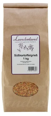 Produktbild von Lunderland Süßkartoffelgrieß 1kg Einzelfuttermittel für Hunde und Katzen