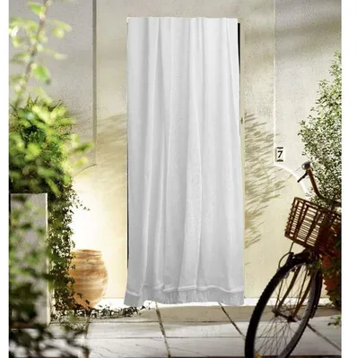 Image de Plaid tissé blanc Poyet Motte, collection Marseillais, dimensions 140 x 225 cm