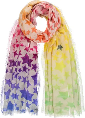 Produktbild von Passigatti Schal mit buntem Sternenmuster, Gr. ONESIZE