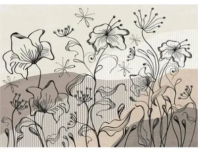 Produktbild von Fototapete Vlies FT5P 352075 - 099 Blumen beige 5-tlg. 375 x 270 cm