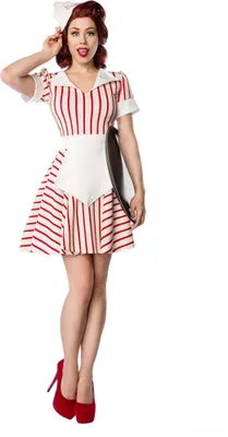 Produktbild von Diner Waitress Komplettset / Restaurant / Kellnerin Kostüm Retro Größe S bzw. 36