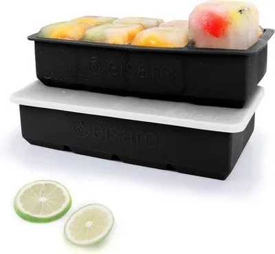 Produktbild von Famanu Eiswürfelform XXL - Silikon mit Deckel, Set von 2, 5 cm