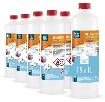 Produktbild von 15x 1 L Brennspiritus 94%