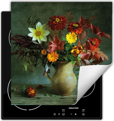 Produktbild von DarHaus Herdabdeckplatte 50x52 cm Anti Rutsch Matte Aufrollbar, grün - Blumenstrauß