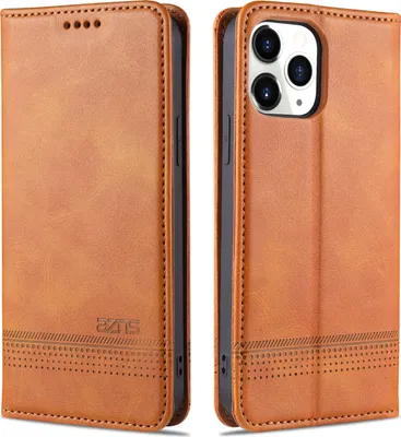 Immagine prodotto di LaimTop Custodia in pelle per iPhone 12 / 12 Pro, Flip Cover Wallet Case Chiusura magnetica Stand Custodia protettiva per iPhone 12 / iPhone 12 Pro Marrone