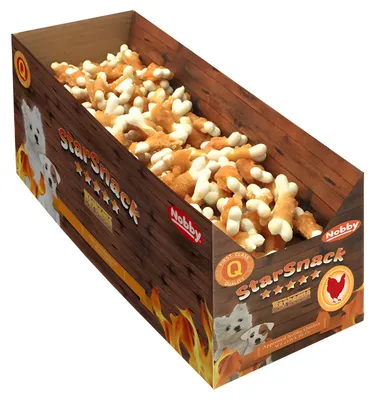 Obrázok produktu pre Nobby StarSnack Barbecue MINI Chicken Calcium Bone Display cca 3,0 kg, cca 7,0 cm
