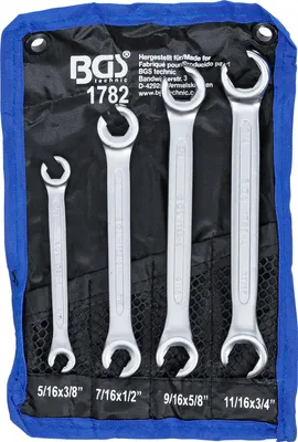 Produktbild von BGS 1782 Offener Ringschlüssel-Satz, gekröpft, Zollgrößen, 4-tlg.