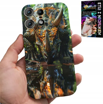 Immagine prodotto di Custodia per Motorola Edge 50 Pro - Dinozaur Triceratopsem Futerał