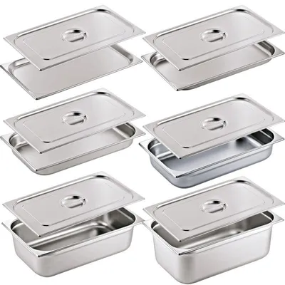 Produktbild von WAS Germany GN Behälter Set mit Deckel Gastronom 1/1, Chromnickelstahl 18/8, 12 tlg.