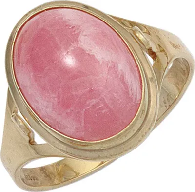 Produktbild von JOBO Damen Ring 585 Gold Gelbgold 1 Rhodochrosit rosa Goldring Größe 58