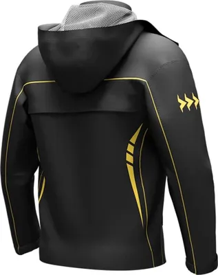Produktbild von Wasserdichte Fahrradregenjacke für Männer und Frauen - Atmungsaktiver Motorradregenanzug mit Aufbewahrungstasche für Outdoor-Aktivitäten
