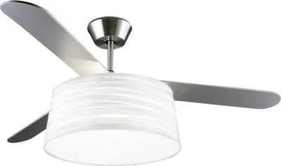 Obrázek produktu pro Stropní ventilátor Belmont saténový nikl / bílá s osvětlením a dálkovým ovládáním