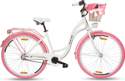 Produktbild von Goetze Style 28 Zoll City Bike, 18 Zoll Stahl Tiefeinsteiger, 3-Gang Shimano Nexus, Rücktrittbremse & V-Brake , LED-Beleuchtung, Rattankorb