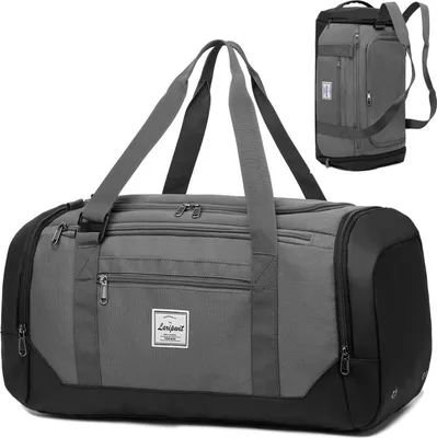 Image de Laripwit Sac de sport homme 40L Sac à dos Weekender Sac de fitness Gris