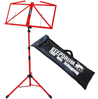 Produktbild von keepdrum MUS3 Notenständer Rot mit Tasche