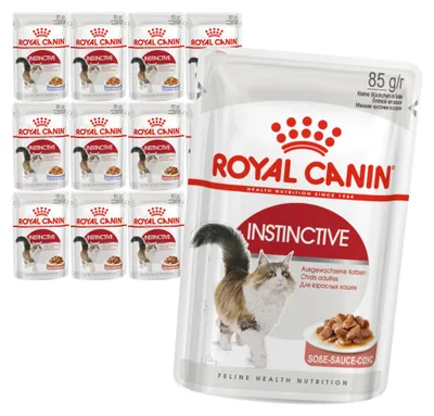 Produktbild von Royal Canin Instinctive FHN 12x85g Nassfutter in Sauce und Gelee für ausgewachsene Katzen mit wählerischem Essverhalten