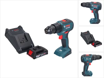 Image de Bosch GSB 18V-55 Professional Perceuse-visseuse à percussion sans fil 18 V 55 Nm Brushless + 1x batterie 2,0 Ah + chargeur