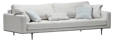 Produktbild von Weißes Stoffsofa 3-Sitzer modernes Design