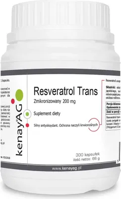 Zdjęcie produktu dla Suplementy diety Kenay Zmikronizowany Resveratrol 200 Mg (300 kaps.) 3047