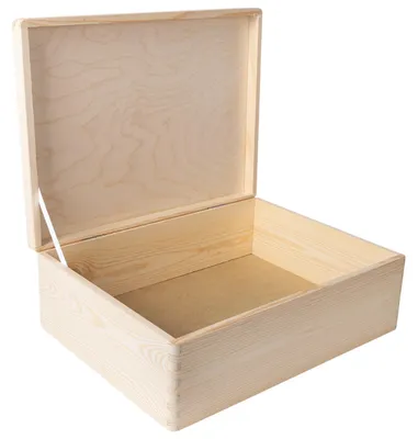 Productafbeelding van Creative Deco XL Grote houten kist met deksel, 40x30x14 cm (+/-1cm)
