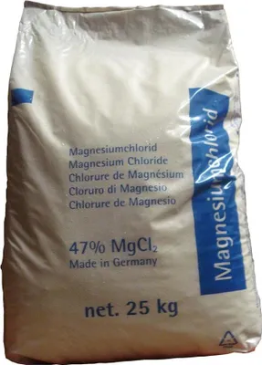 A bag of magnesium chloride product.