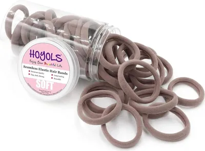 Obrázok produktu pre HOYOLS 100 kusov Veľké textilné gumičky do vlasov Jemné pre husté, kučeravé vlasy
