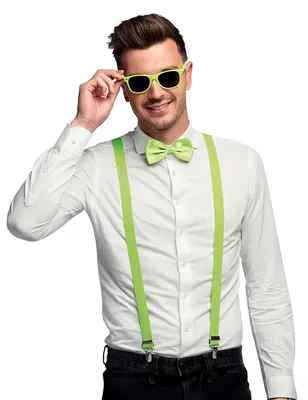 Produktbild von 3-teiliges UV-Neon-Grün Accessoire-Set - Einheitsgröße
