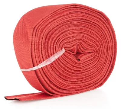Produktbild von Garronda Flachschlauch 2 Zoll 30 m Druckschlauch 8 bar Feuerwehrschlauch ohne Schnellkupplungen Layflat-Schlauch Wasserförderung Entwässerung Baustelle GD-0229 Rot