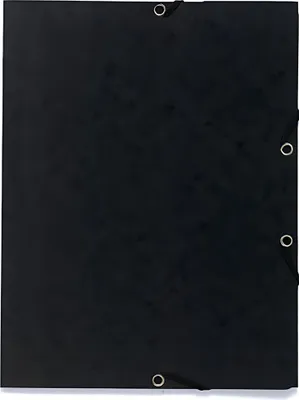 Produktbild von Exacompta Sammelmappe Gummizug 3 Klappen Colorspan A4 Schwarz