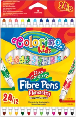 Image de Marqueurs bicolores 12pcs / 24 couleurs Colorino