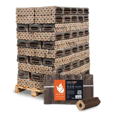 Produktbild von Heizfuxx PiniKay Octagon Holzbriketts Hartholz 10kg x 96 Gebinde 960kg Palette